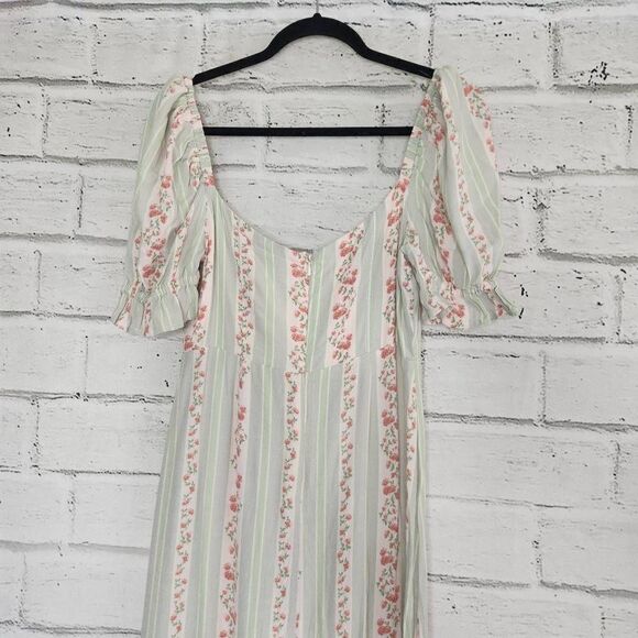 We Wore What Rosewood Cap Sleeve A-line Gown Midi Dress Multicolor Size 10 - Picture 10 of 16